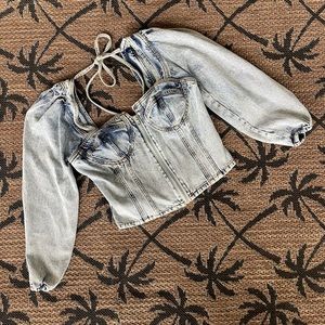 VENUS denim corset top